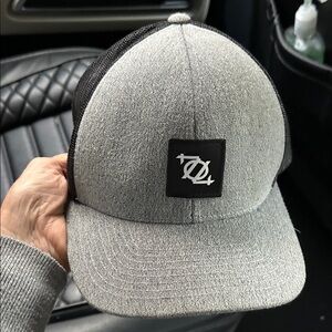 Pacific Headwear 704 Gray Black Mesh Baseball Hat Adjustable